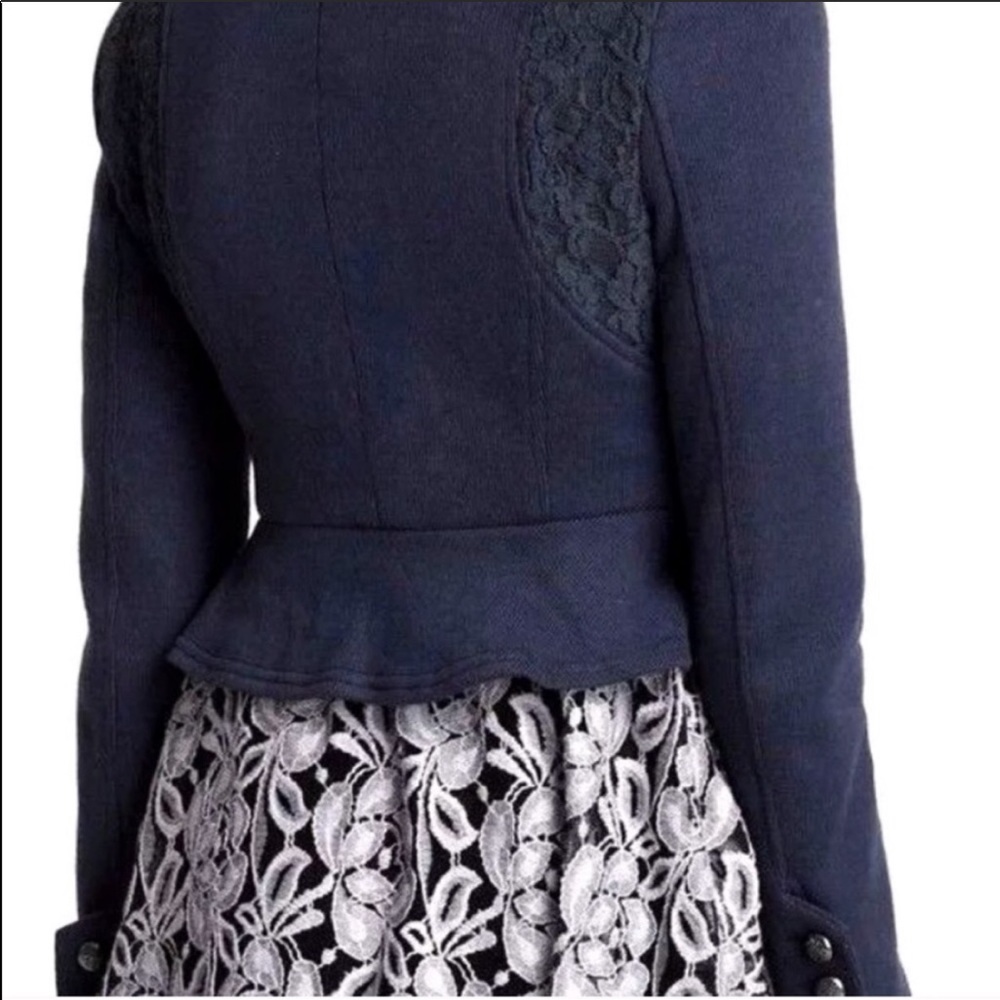 Free People Military Cropped Jacket Size 8 - Picture 5 of 8